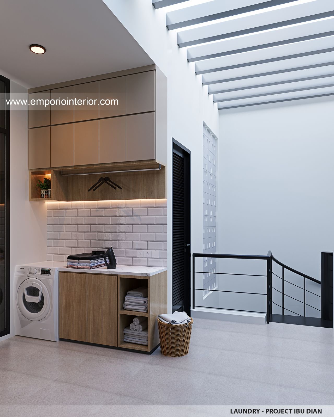 Desain Laundry Interior Rumah Modern Lantai Ibu Dna Di Jagakarsa