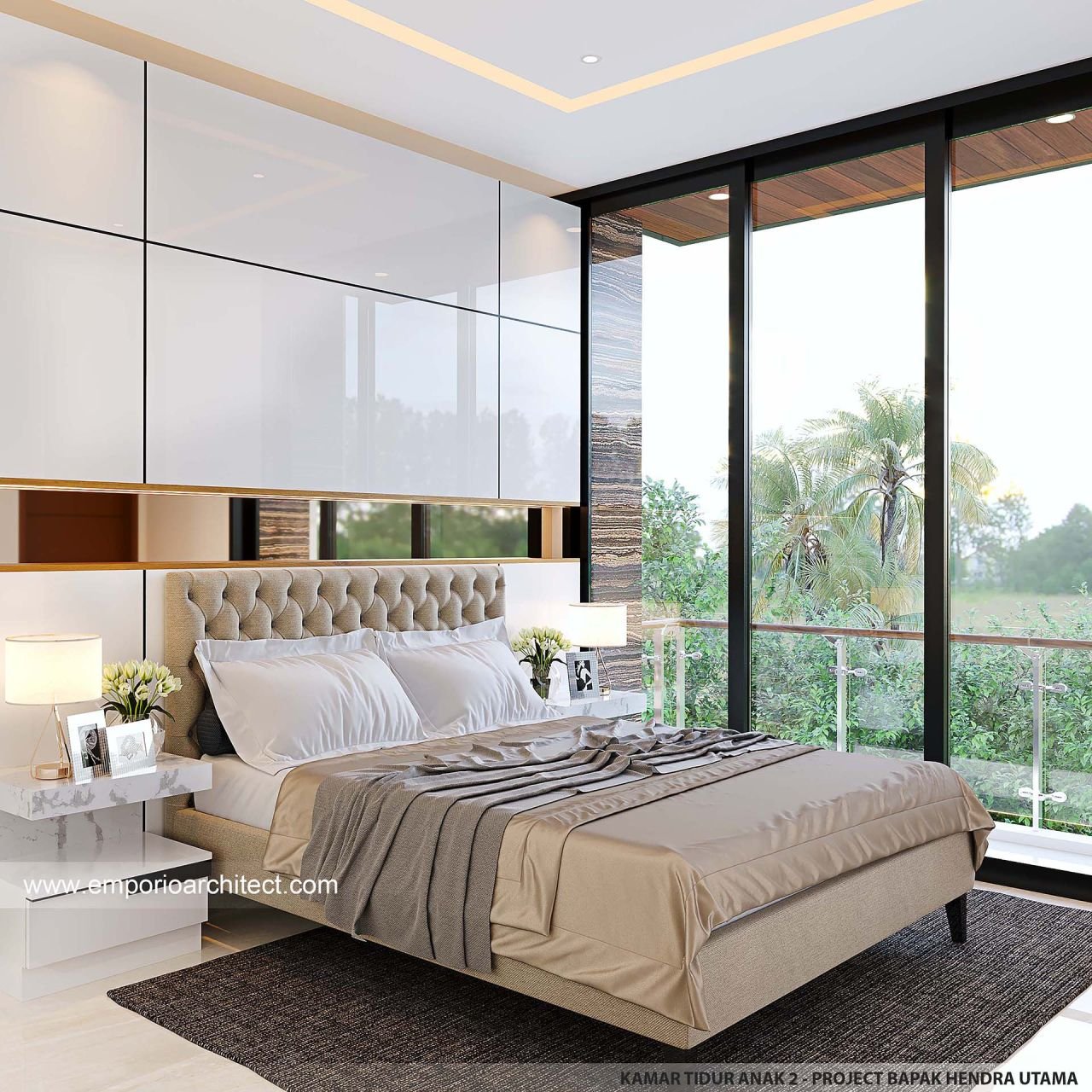 Desain Kamar Tidur Interior Rumah Modern 2 5 Lantai Bapak Hendra Utama