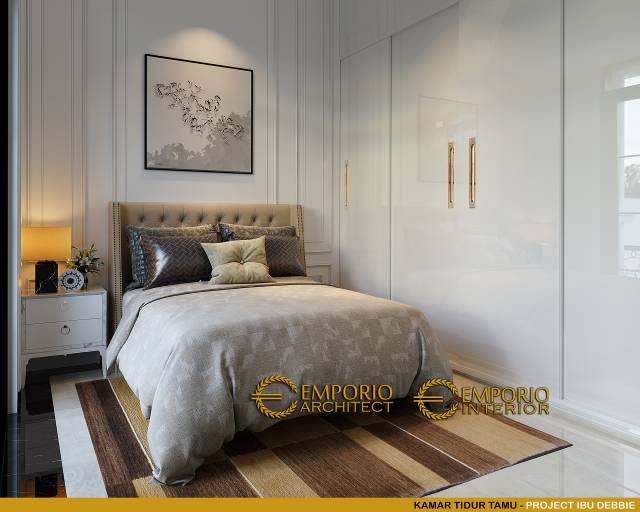 Desain Kamar Tidur Interior Rumah Mediteran Lantai Ibu Debbie Di