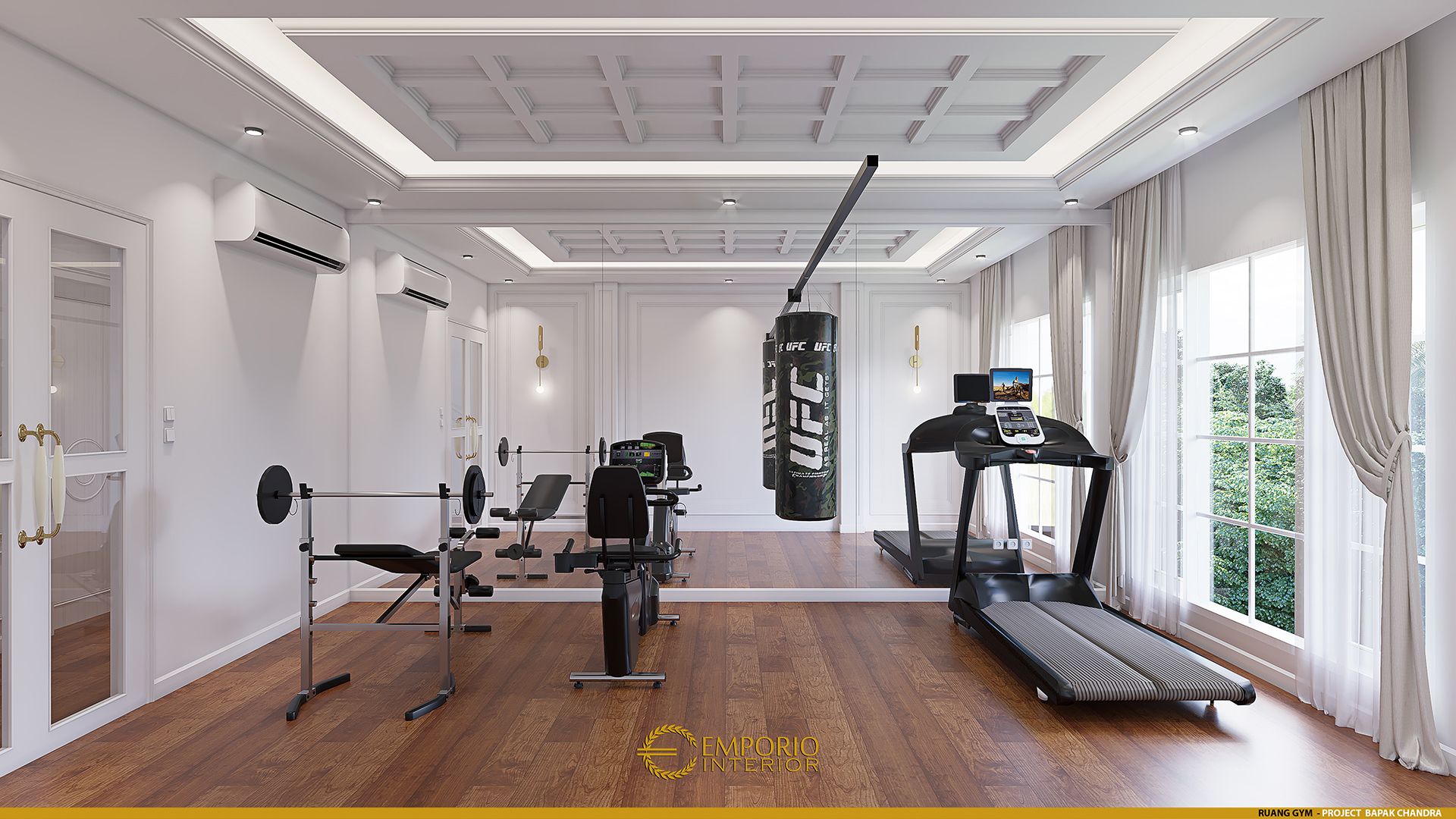 Desain Ruang Gym Interior Rumah Bapak Chandra Di Palembang