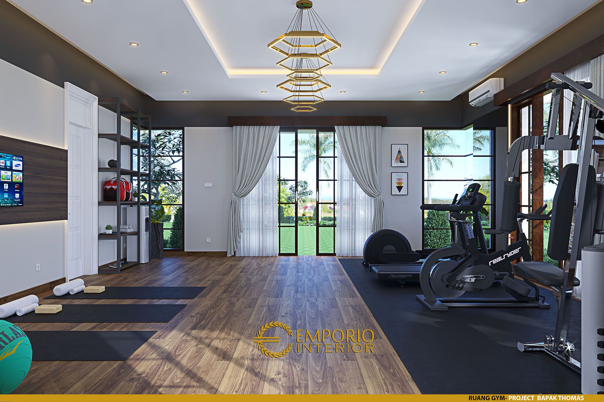 Desain Ruang Gym Interior Rumah Bapak Thomas Di Halmahera Maluku Utara