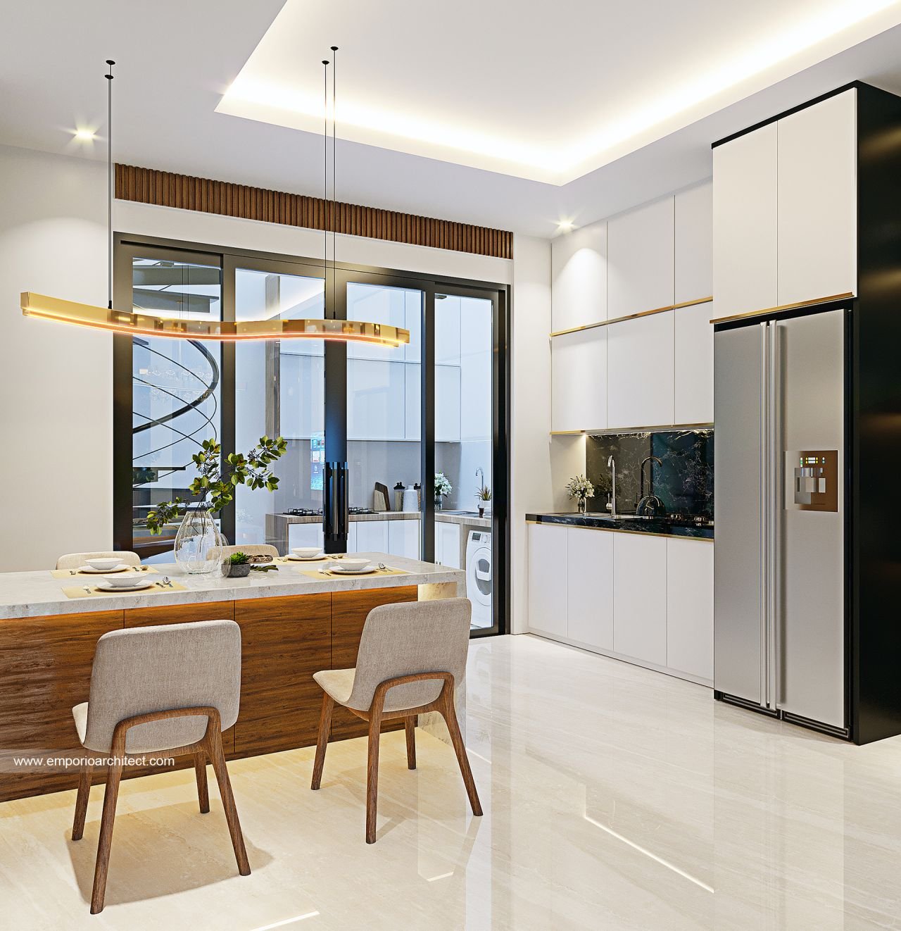 Desain Dapur Interior Rumah Modern 2 Lantai Bapak Herman Di Jakarta 11461