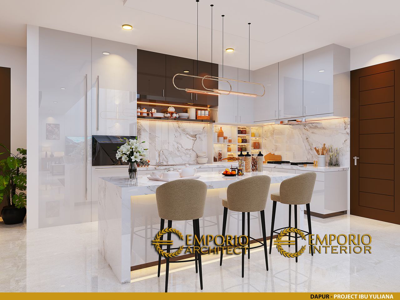 Desain Interior Rumah Modern 3 Lantai Ibu Yuliana Di Surabaya Desain