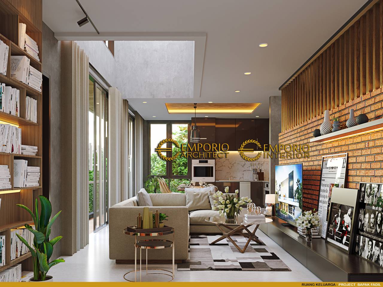 Desain Interior Rumah Modern Industrial 3 Lantai Bapak Fadil Di Tangerang Selatan Banten